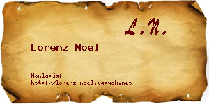 Lorenz Noel névjegykártya